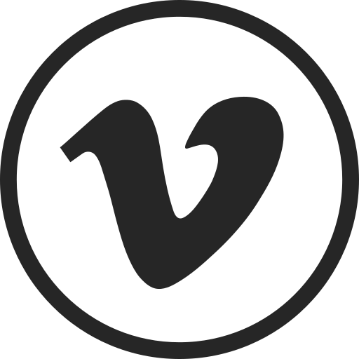 Circle, high quality, media, social, social media, video, vimeo icon